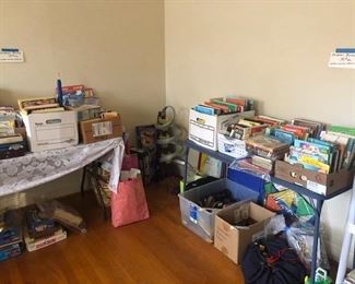 vintage books and games