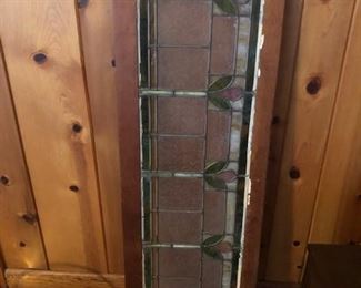 Beautiful large oak and stained glass window