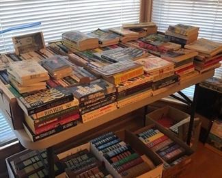 All kinds of paperbacks, readers digest, medical, mysteries, first editions, coffee table books