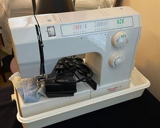 Sewing machine, extra fabric and sewing accessories/ tread 