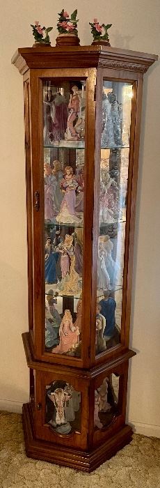 LIGHTED/MIRRORED CURIO CABINET
