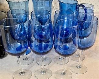 VINTAGE BLUE GLASSWARE