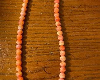 Coral bead necklace
