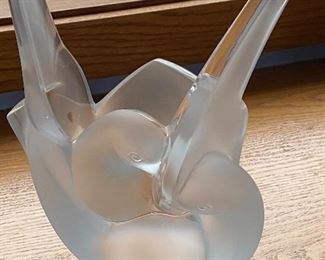 Lalique doves- signed