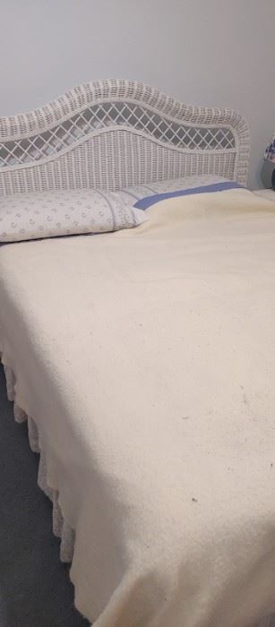 Wicker bd suite Mattress and box spring not for sale
