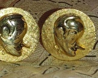 Collectible vintage Bob Hope caricature cufflinks
