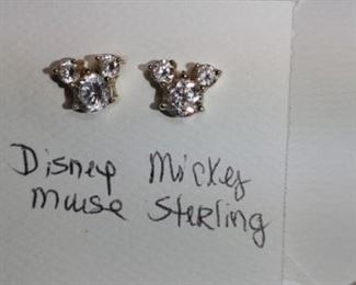 Sterling silver Mickey Mouse earrings