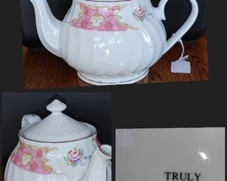 Elegant rose design teapot