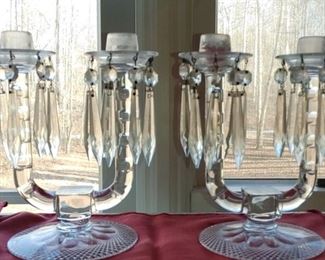 Double Candlestick w/2 Bobeche and 16 Prisms
Nocturne 
by FOSTORIA 