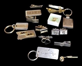Cufflinks tie pins keychains money clips and more