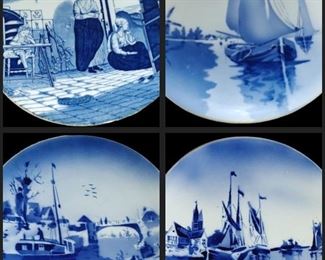 Gorgeous vintage Delft plates