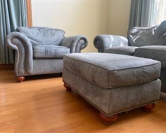 Ethan Allen 3 piece Sofa set, Battleship Grey. 