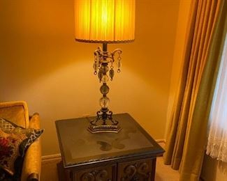 . . . mid-century lamp and end table