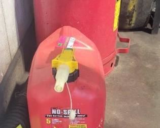 Justrite 14 Gallon Oil Waste Can and No-Spill 5 Gallon Waste Can