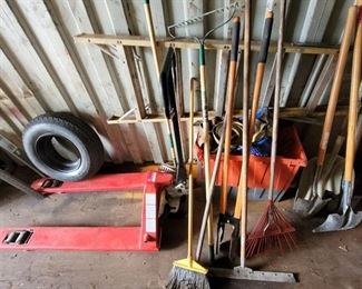 Lot of 2 Bow Rakes, Metal Rake, Anvil Digger, and More!