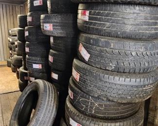 Large Lot of 18 in Used Tires - Approx 50 Tires Total!