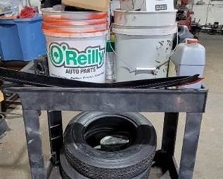 2-Tier Plastic Rolling Cart