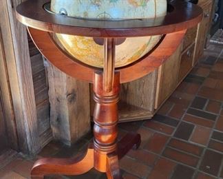 vintage globe in stand