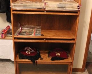 LAWYERS BOOK CASE WITH OLD NEWSPARERS