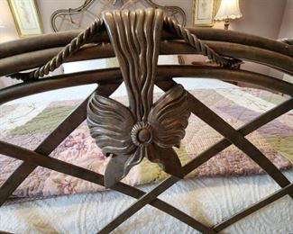 Charming Queen French Provincial Bed Details