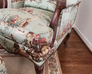 Southwood French Inspired Chair and Ottoman