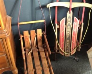 Vintage sleds.