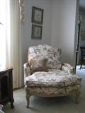 Custom Made Chair with Down Cushion-Cabriole legs