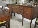 Beautiful Federal Style Sideboard with center recess lower drawer and inlaid madallion doors
