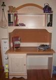 White washed student computer study desk