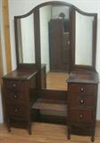 Antique drop center vanity