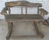 Rustic Mesquite porch rocker