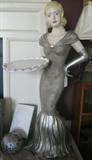 Vintage Cigarette Girl Statue