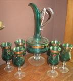 Vintage Green Liqueur set