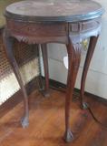 Kahn & Levay of Houston Round Walnut occasional table