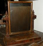 ANTIQUE BURL WALNUT SHAVING MIRROR