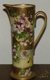 Hand Painted Nippon Vase 10"