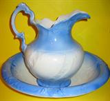 ANTIQUE ETRURIA-MELLOR PITCHER & BOWL SET
