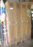 SET 4 OLD METAL LOCKERS