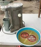 VINTAGE ANDIS DRING MIXER MALT MACHINE & JAX BEER TRAY