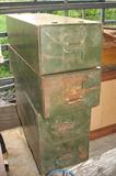 OLD MILITARY METAL FILE DRAWERS
