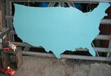 WOOD MAP OF THE UNITED STATES