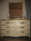 French Provencial White Dresser w/Mirror