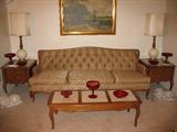 Gold Brocade French Provencial Sofa