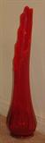 Bright Orange Stretch Glass Vase