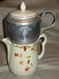 Hall China Jewel Tea "Autumn Leaf" Coffee Pot w/infuser