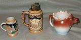 German mini Stein & Stein Ligher and Czech Moose Creamer