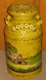 Large Vintage Hand Painted Milk Can