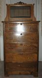 Antique Oak Highboy Chest