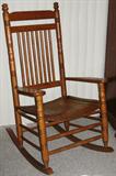 Classic Spindle Back Rocker with slat seat