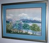Lake Country" Diptych Signed & Numbered (42/350) by Graeme Custom Framed and matted. Each Print with Frame measures 45"W x 34"H